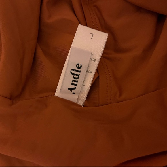 Andie Swim - The Cove One Piece Swimsuit Burnt Orange Chestnut Large - Picture 8 of 9